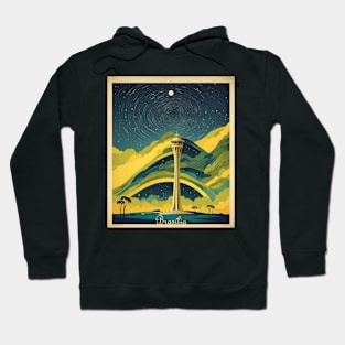 Brasilia Brazil Starry Night Vintage Tourism Travel Poster Hoodie